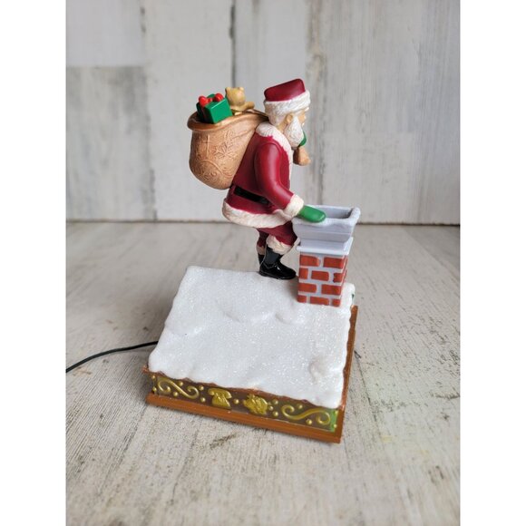 Hallmark Up on the house top magic ornament Xmas Santa Claus - Picture 6 of 6